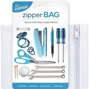 Cumberland Concepts 1ct Large All-purpose Nylon Zipper Bag - White